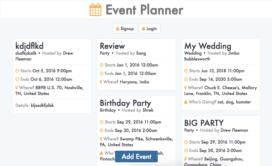 Event Planner